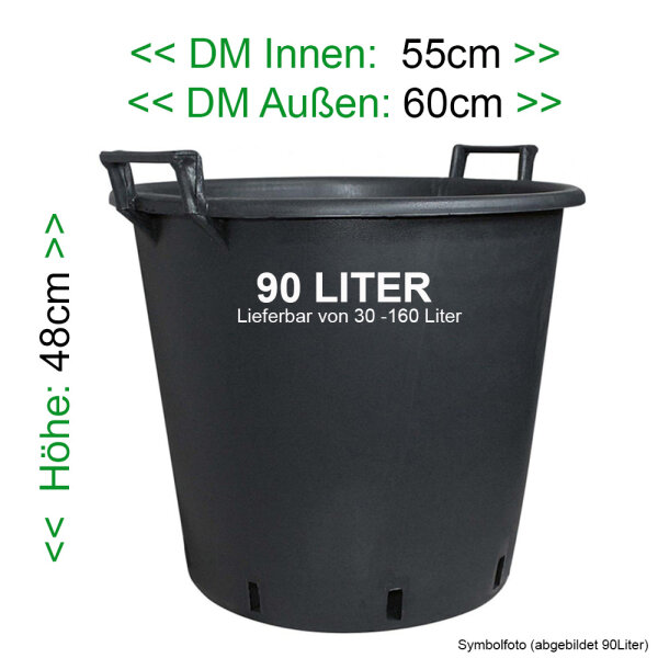 Pflanzkübel mit Griff 90 Liter